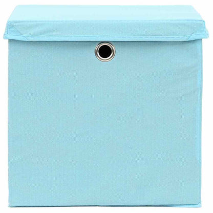 vidaXL Storage Box | Set of 10 | Baby Blue | Non-woven fabric (100% polyester) 4