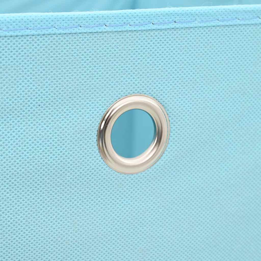 vidaXL Storage Box | Set of 10 | Baby Blue | Non-woven fabric (100% polyester) 5