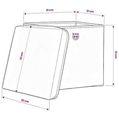 vidaXL Storage Box | Set of 10 | Baby Blue | Non-woven fabric (100% polyester) 6