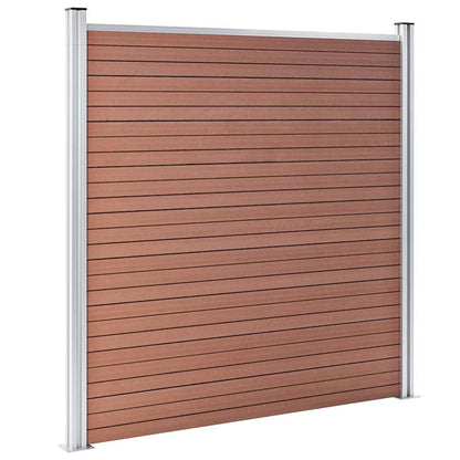 Garden Fence WPC 1045x186 cm Brown 6 sections