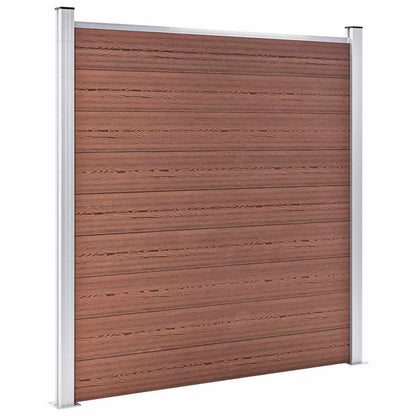Garden Fence WPC 1045x186 cm Brown 6 sections