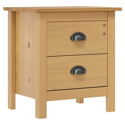 vidaXL Bedside Cabinets Hill 2pcs 46x35x49.5cm Solid Pine Wood 2