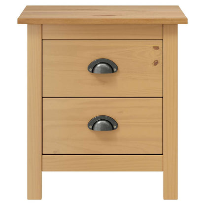 vidaXL Bedside Cabinets Hill 2pcs 46x35x49.5cm Solid Pine Wood 3