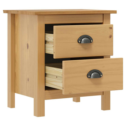 vidaXL Bedside Cabinets Hill 2pcs 46x35x49.5cm Solid Pine Wood 4