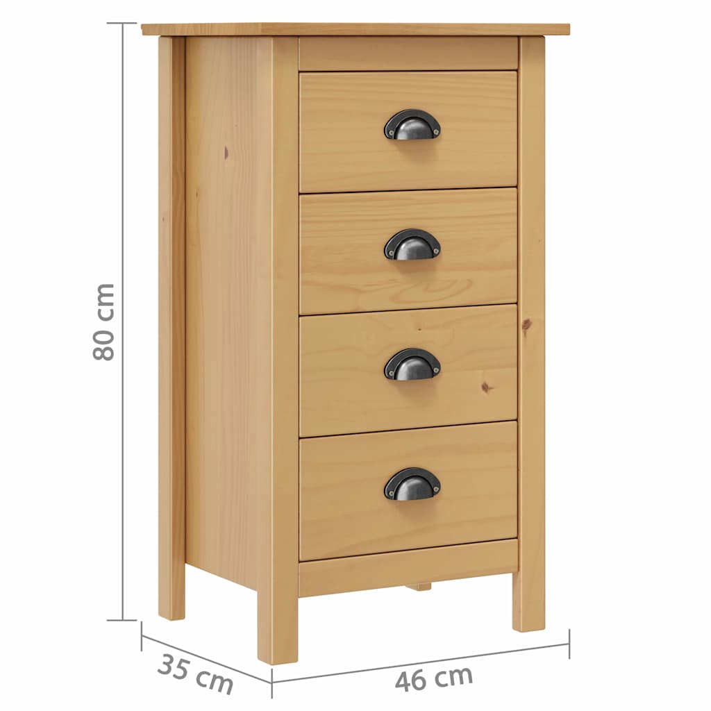 288911 vidaXL Sideboard "Hill" 46x35x80 cm Solid Pine Wood 6