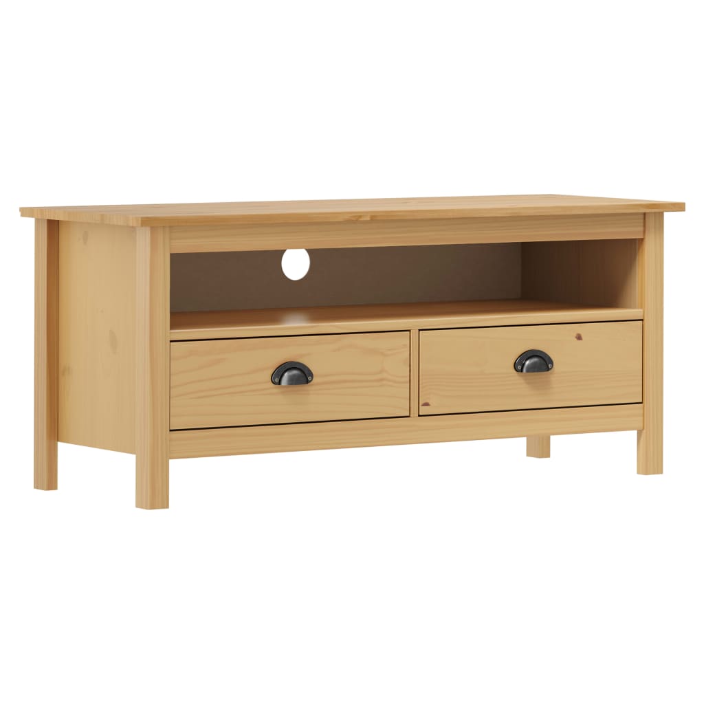 vidaXL TV Cabinet | Honey Brown | Solid Pine Wood | Medium | TV Cabinet 1
