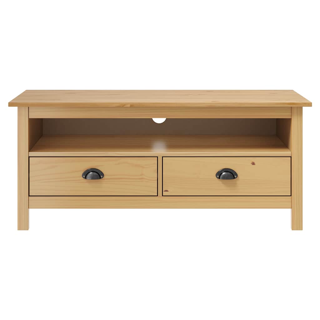 vidaXL TV Cabinet | Honey Brown | Solid Pine Wood | Medium | TV Cabinet 2