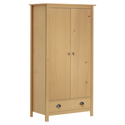 vidaXL Wardrobe | Honey brown | Solid pine wood | Standard | Wardrobe 1