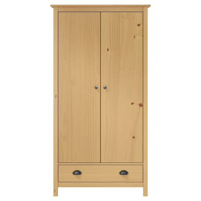 vidaXL Wardrobe | Honey brown | Solid pine wood | Standard | Wardrobe 2
