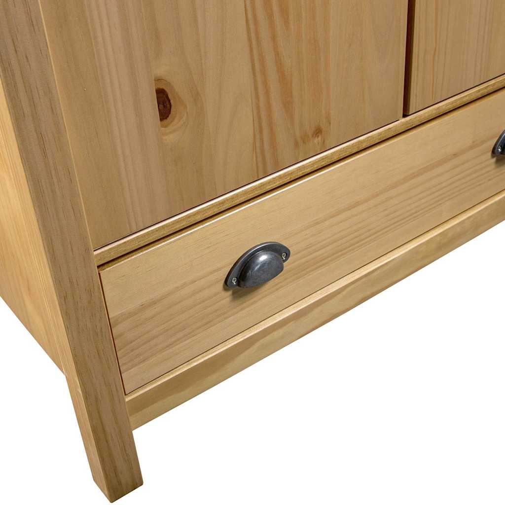 vidaXL Wardrobe | Honey brown | Solid pine wood | Standard | Wardrobe 4
