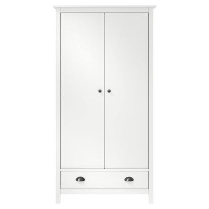 vidaXL Wardrobe | White | Solid pine wood | 89x50x170 cm | Wardrobe 2