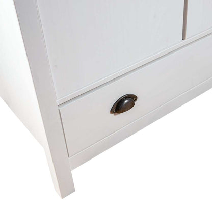 vidaXL Wardrobe | White | Solid pine wood | 89x50x170 cm | Wardrobe 6