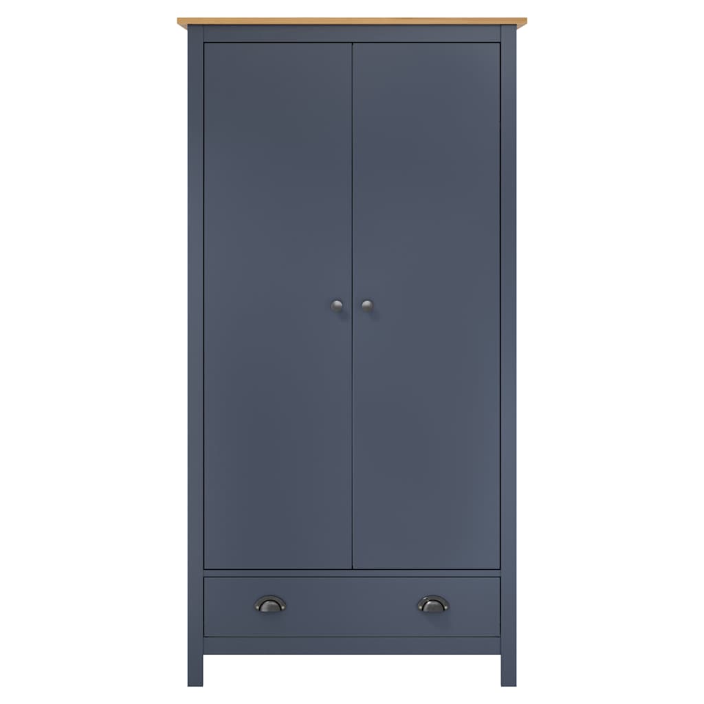 vidaXL Wardrobe | Grey and Honey Brown | Solid Pine Wood | 89x50x170 cm 2