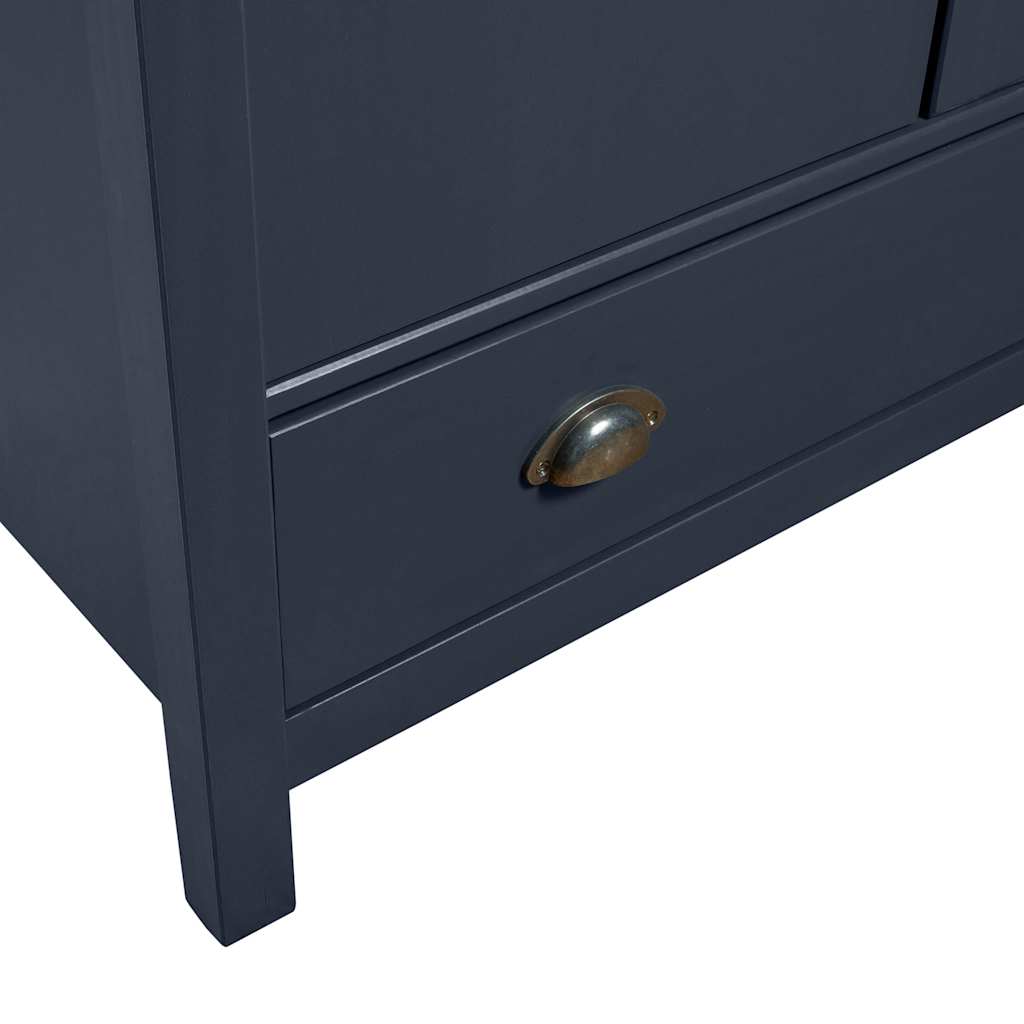 vidaXL Wardrobe | Grey and Honey Brown | Solid Pine Wood | Standard | Wardrobe 5