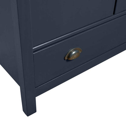 vidaXL Wardrobe | Grey and Honey Brown | Solid Pine Wood | Standard | Wardrobe 5