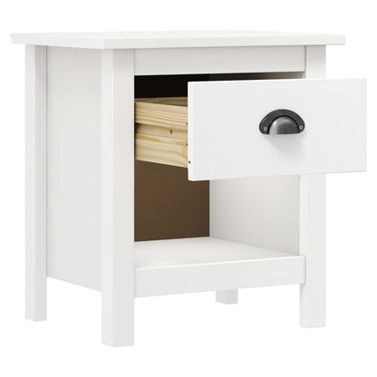 vidaXL Bedside Cabinet | Set of 2 | White | Solid pine wood | Compact 4