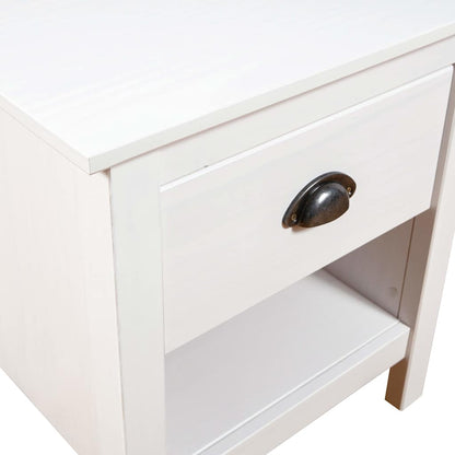 vidaXL Bedside Cabinet | Set of 2 | White | Solid pine wood | Compact 6