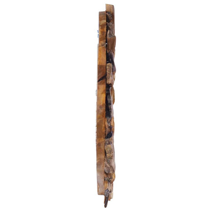 288803 vidaXL Wall Mirror 40 cm Teak Round 3