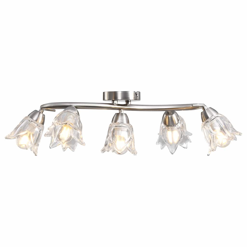 vidaXL Ceiling Lamp | Chrome and Clear | Chrome-plated steel & glass | Medium 3