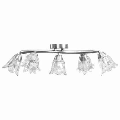 vidaXL Ceiling Lamp | Chrome and Clear | Chrome-plated steel & glass | Medium 4