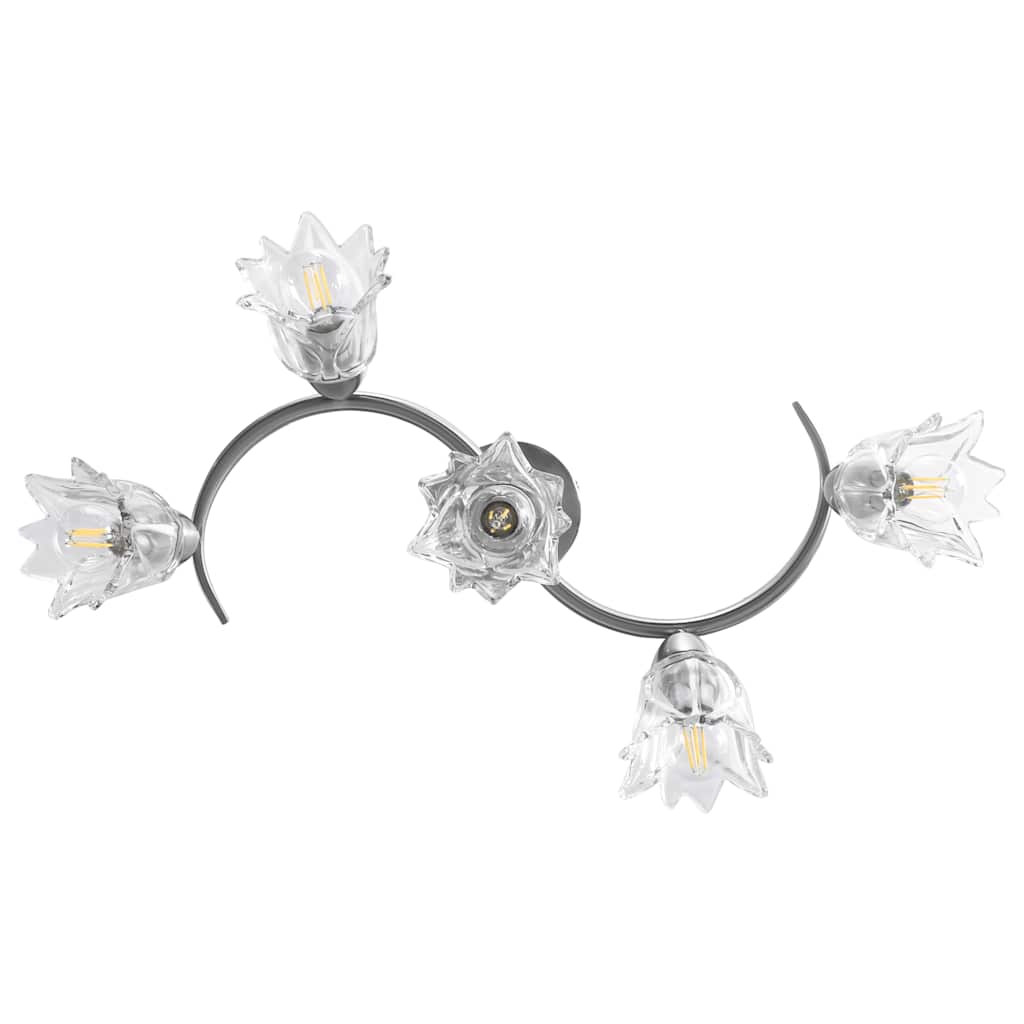 vidaXL Ceiling Lamp | Chrome and Clear | Chrome-plated steel & glass | Medium 5