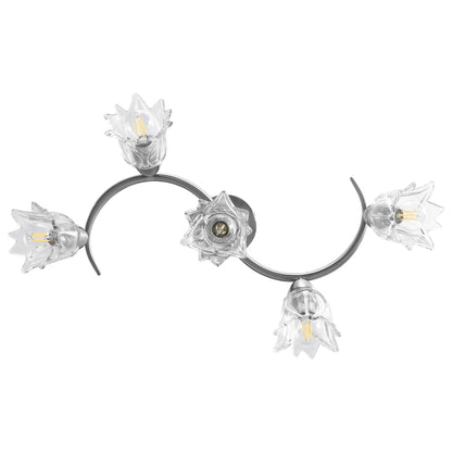 vidaXL Ceiling Lamp | Chrome and Clear | Chrome-plated steel & glass | Medium 5