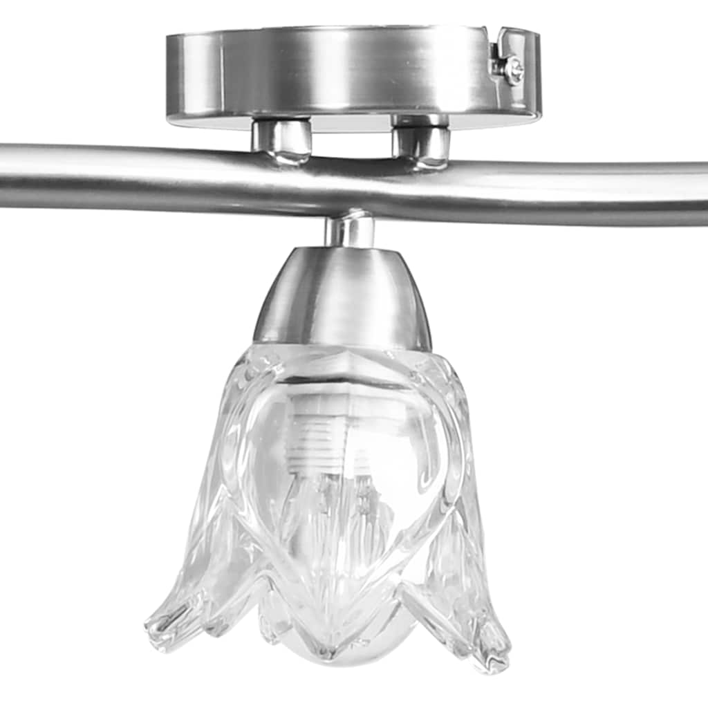 vidaXL Ceiling Lamp | Chrome and Clear | Chrome-plated steel & glass | Medium 6