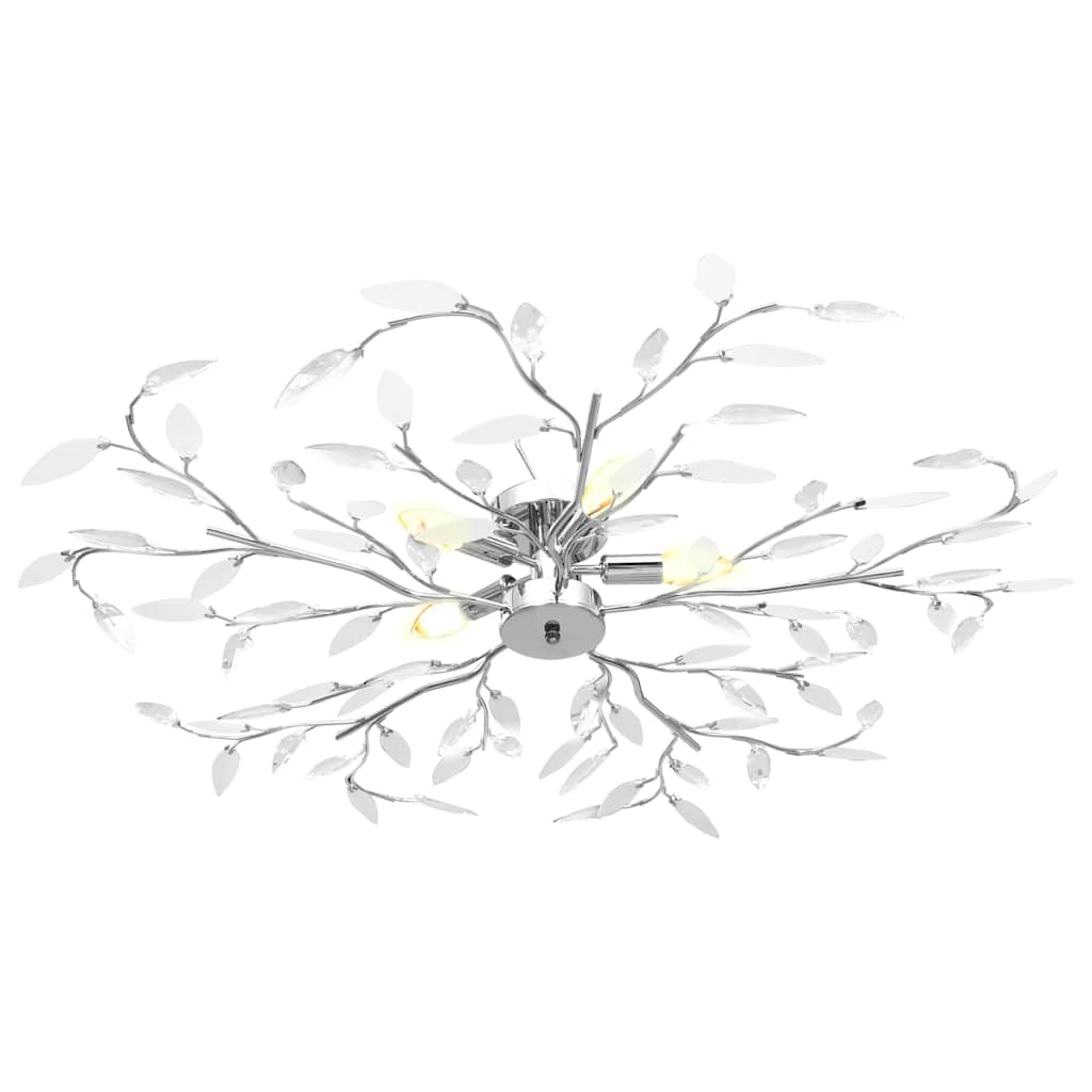 vidaXL Ceiling Lamp | White | Chrome, Acrylic | 100 cm diameter 2