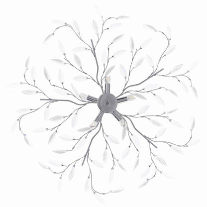 vidaXL Ceiling Lamp | White | Chrome, Acrylic | 100 cm diameter 3