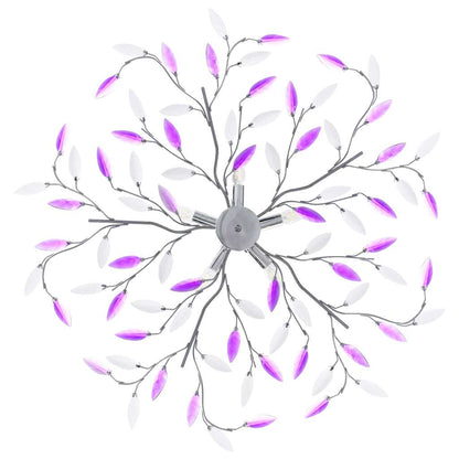 vidaXL Ceiling Lamp | Purple | Acrylic, Chrome | Medium | Decorative Inlays 3
