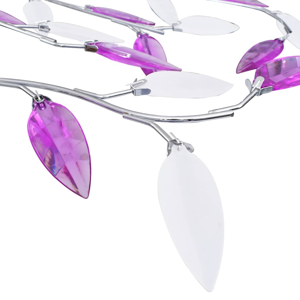 vidaXL Ceiling Lamp | Purple | Acrylic, Chrome | Medium | Decorative Inlays 4