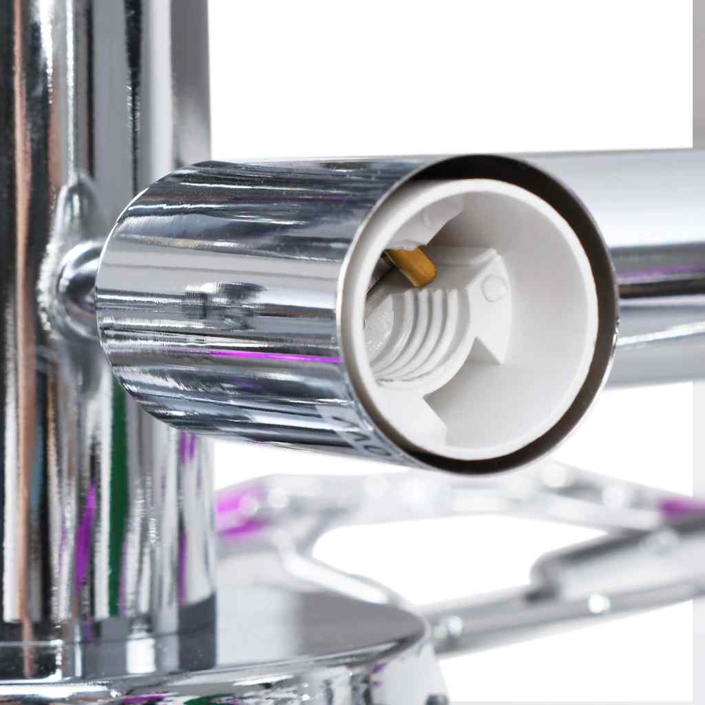 vidaXL Ceiling Lamp | Purple | Acrylic, Chrome | Medium | Decorative Inlays 5