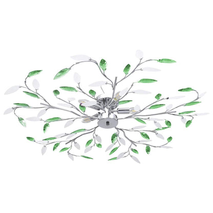vidaXL Ceiling Lamp | Green, Chrome | Chrome, Acrylic | Medium | Lights 1