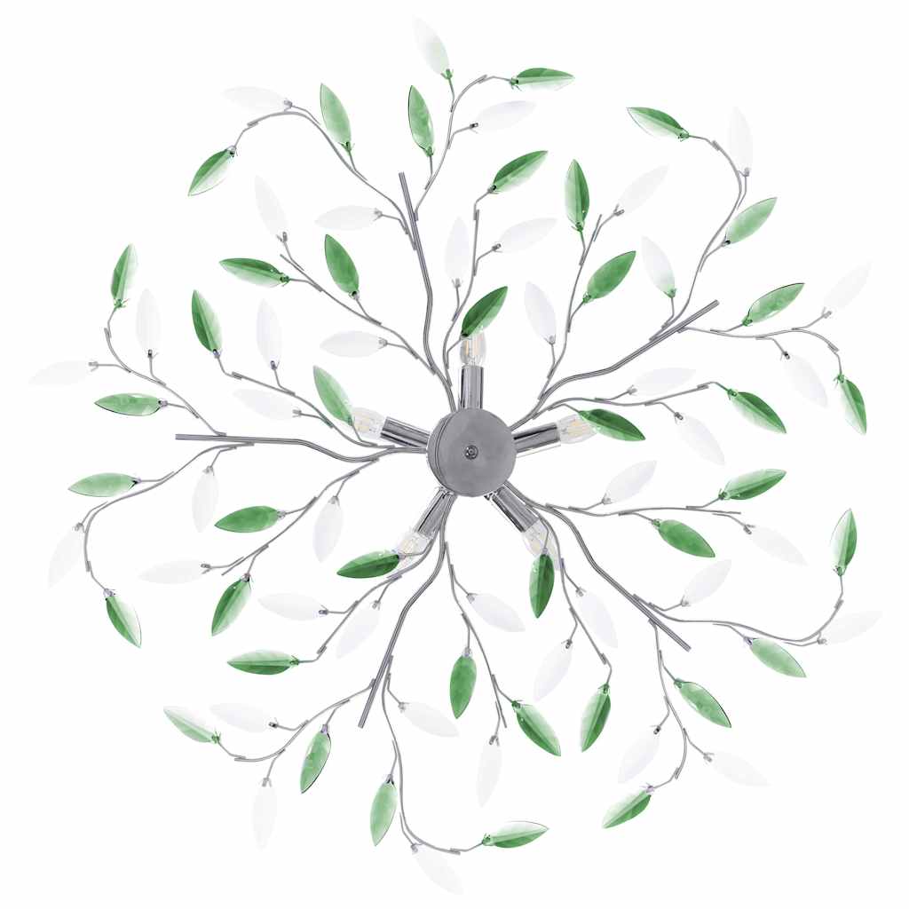 vidaXL Ceiling Lamp | Green, Chrome | Chrome, Acrylic | Medium | Lights 3