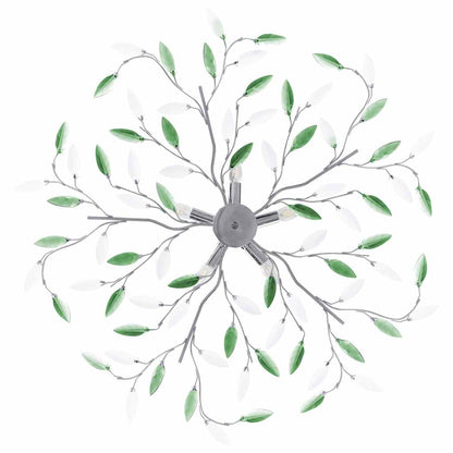 vidaXL Ceiling Lamp | Green, Chrome | Chrome, Acrylic | Medium | Lights 3