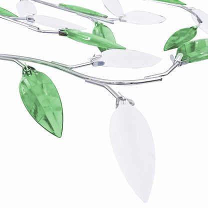 vidaXL Ceiling Lamp | Green, Chrome | Chrome, Acrylic | Medium | Lights 4