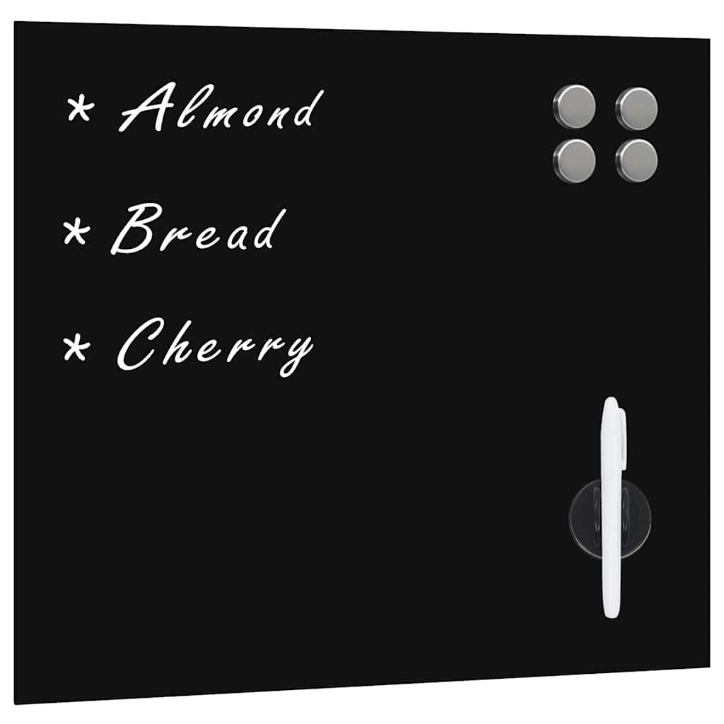 vidaXL Wall Mounted Magnetic Board Glass with Accessories