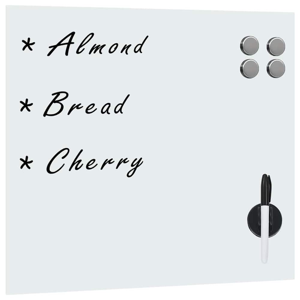 vidaXL Wall Mounted Magnetic Board Glass with Accessories
