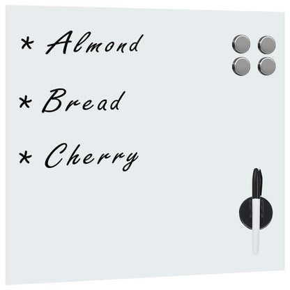 vidaXL Wall Mounted Magnetic Board Glass with Accessories