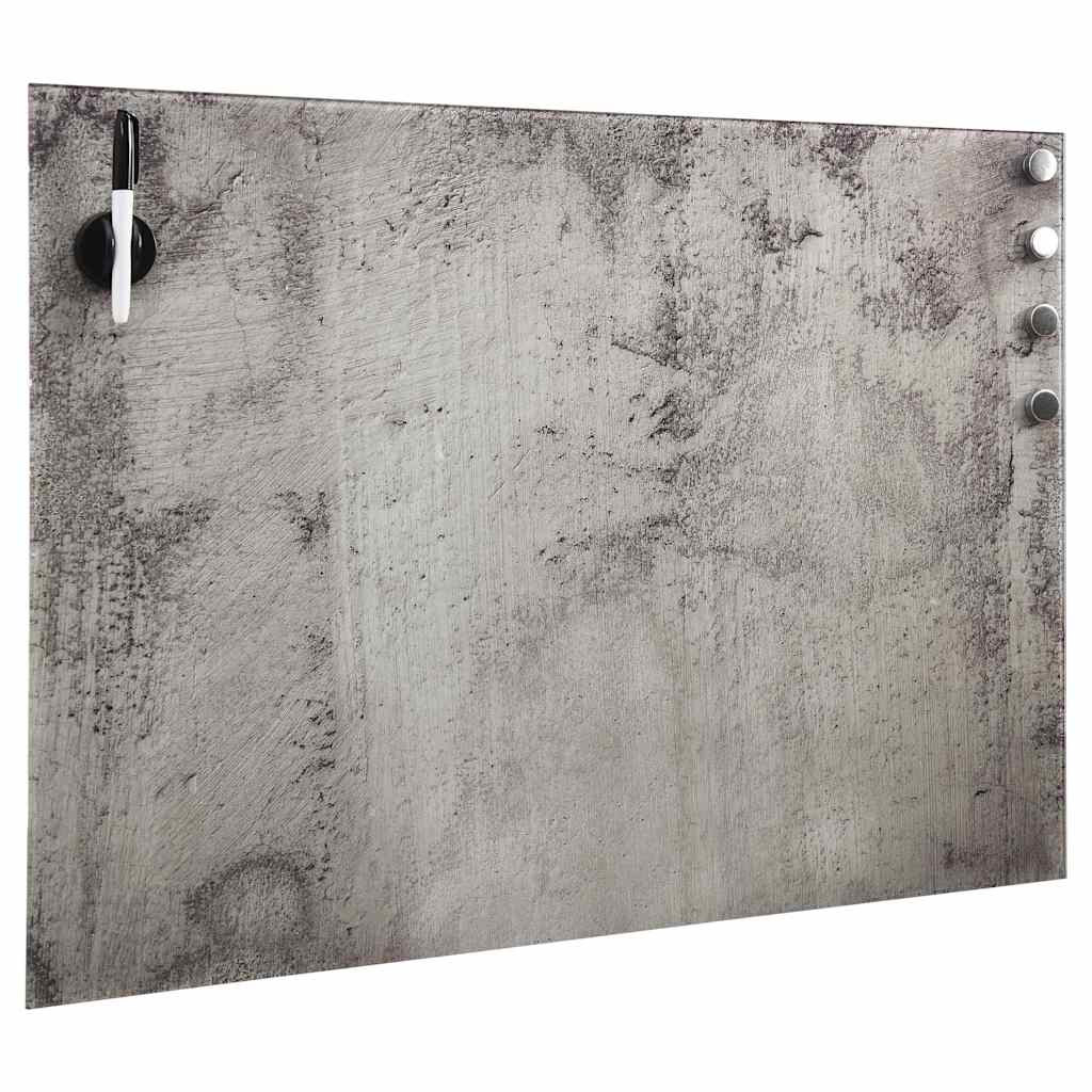 vidaXL Wall Mounted Magnetic Board Glass 80x60 cm 2