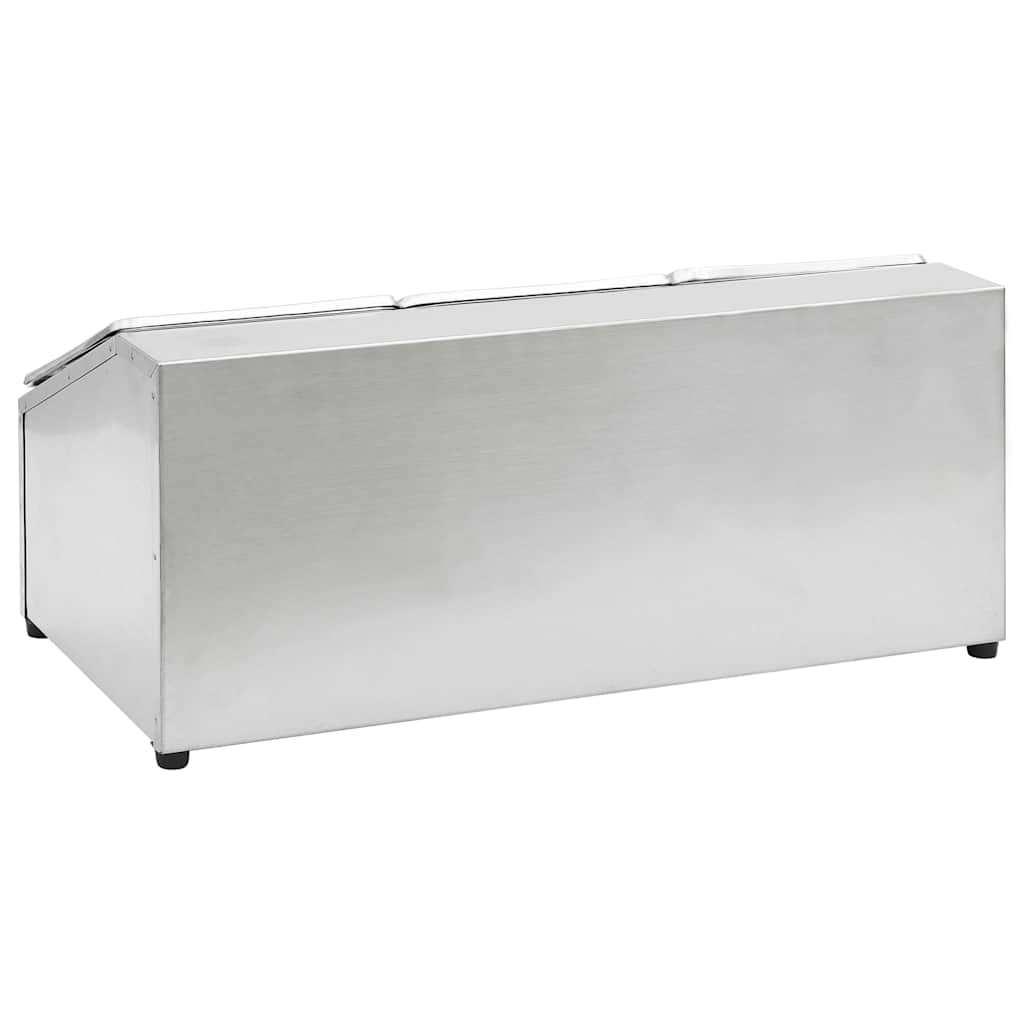 vidaXL Gastronorm Container Holder with 3 GN 1/6 Pan Stainless Steel 5