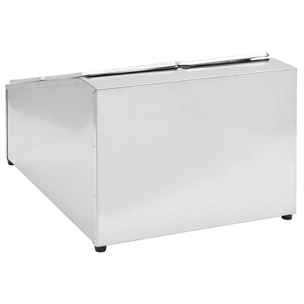 vidaXL Gastronorm Container Holder with 4 GN 1/6 Pan Stainless Steel 5