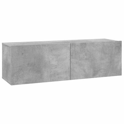 vidaXL TV Cabinet | Concrete grey | Engineered wood | Compact | Drop-Down 2