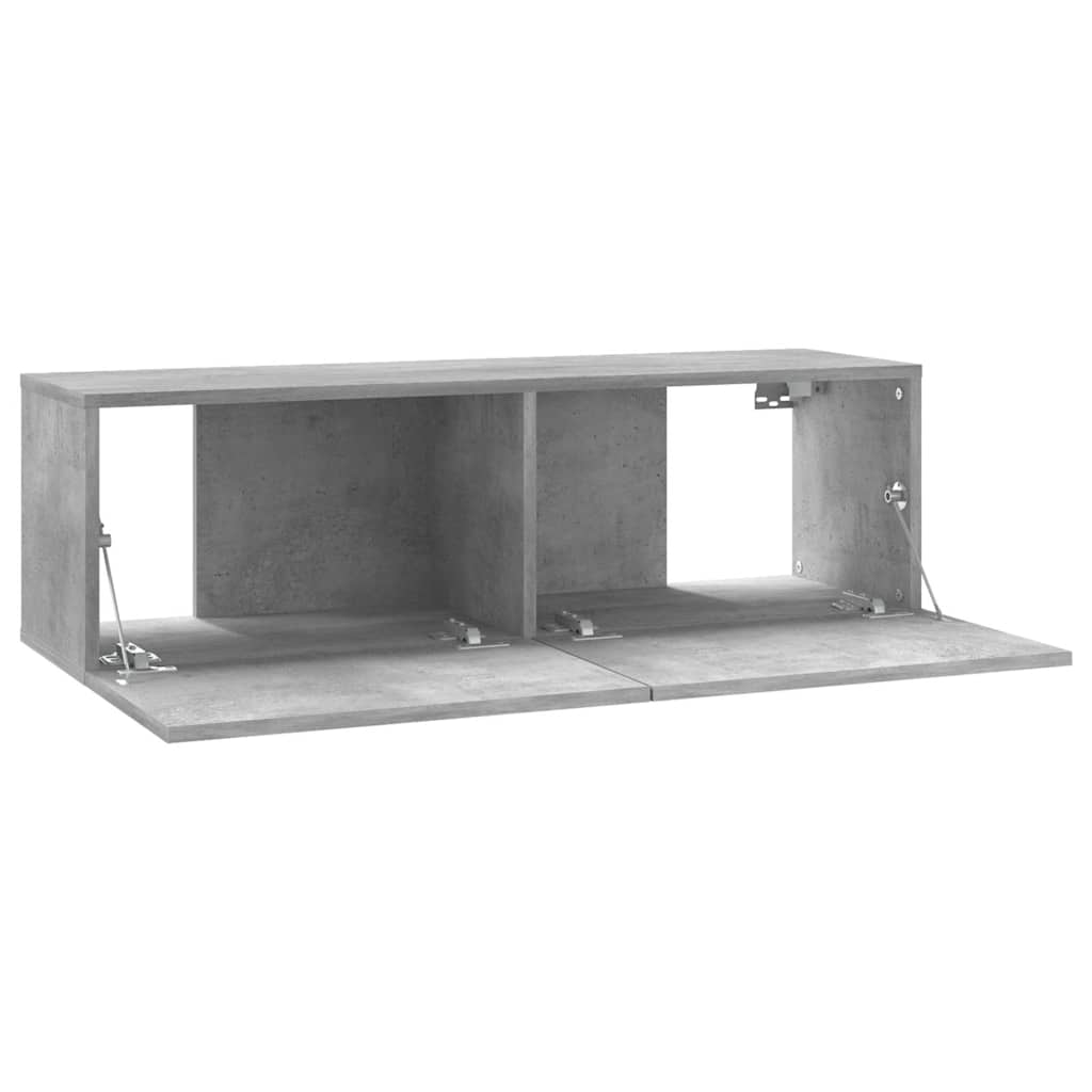 vidaXL TV Cabinet | Concrete grey | Engineered wood | Compact | Drop-Down 6