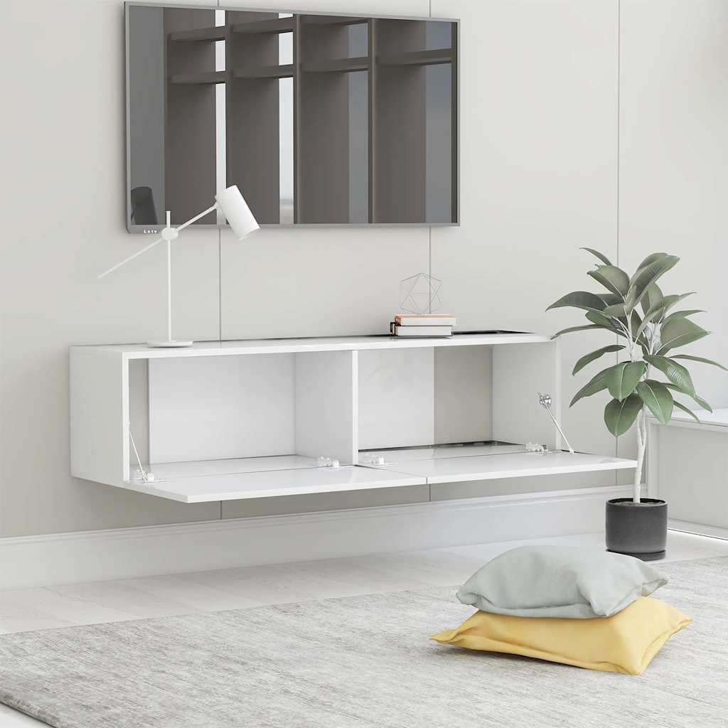 vidaXL TV Cabinet White 120x30x30 cm Engineered Wood 4