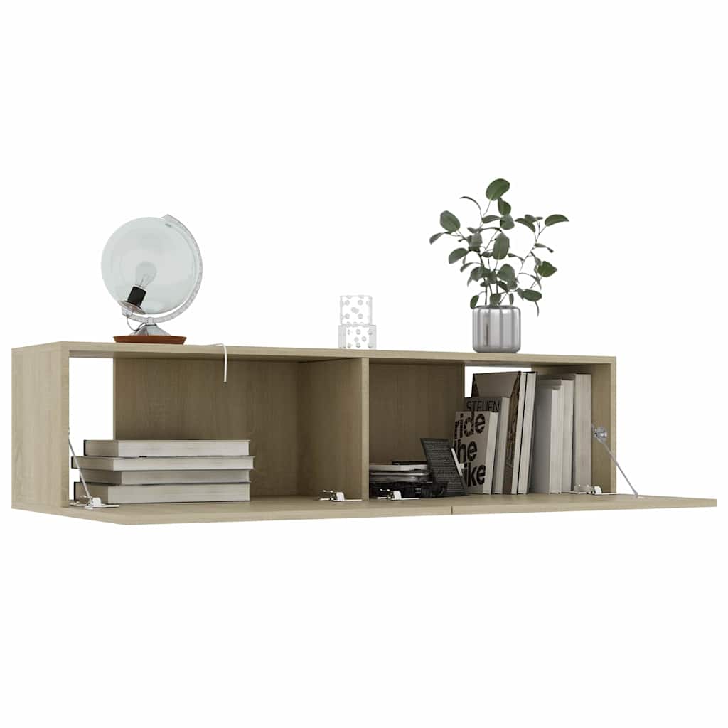 vidaXL TV Cabinet Sonoma Oak 120x30x30 cm Engineered Wood 3