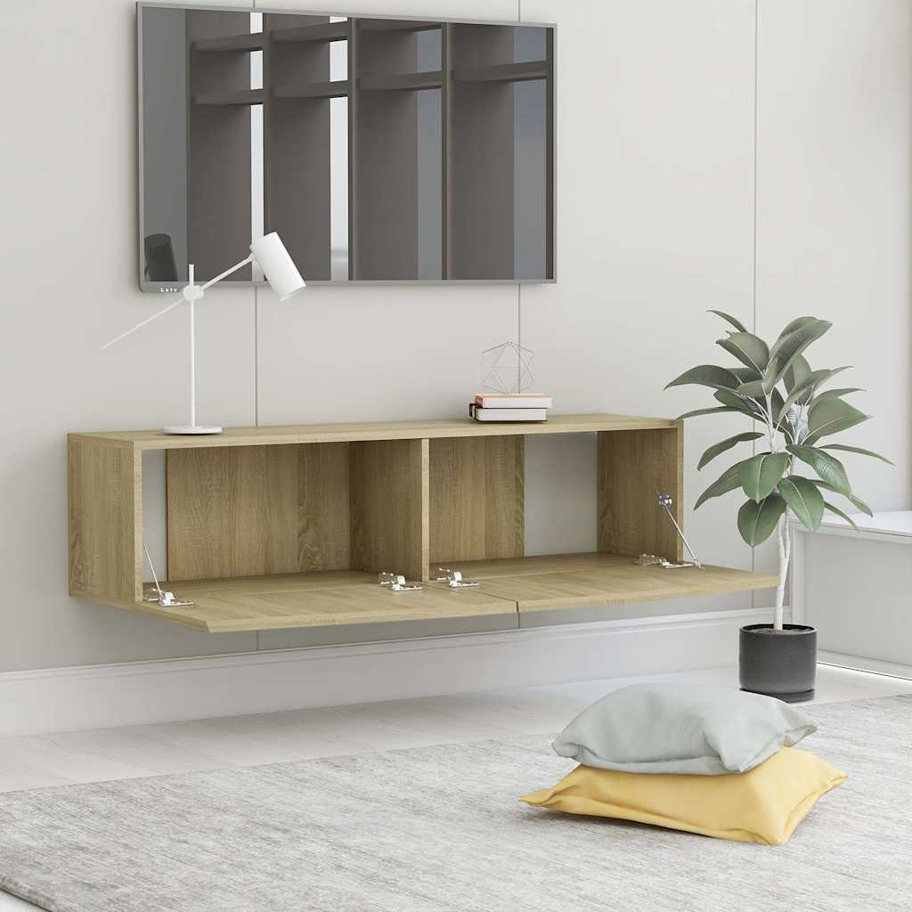vidaXL TV Cabinet Sonoma Oak 120x30x30 cm Engineered Wood 4