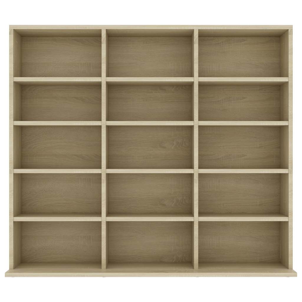 801790 vidaXL CD Cabinet Sonoma Oak 100x23x89,5 cm Engineered Wood 3