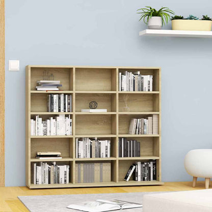 801790 vidaXL CD Cabinet Sonoma Oak 100x23x89,5 cm Engineered Wood 1