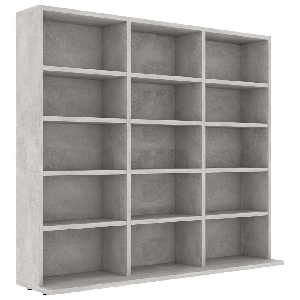 801791 vidaXL CD Cabinet Concrete Grey 100x23x89,5 cm Engineered Wood 2